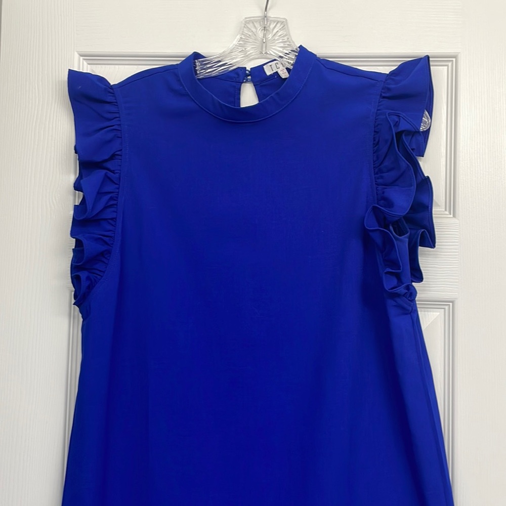 Beautiful Blue Dress with ruffle sleeve (UF Gator Gameday)